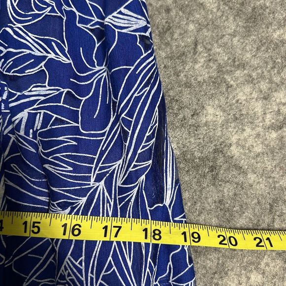 Rabbit Rabbit Rabbit Designs Sheer Maxi Dress Women’s 8 Blue Long Floral Lined - Picture 8 of 17